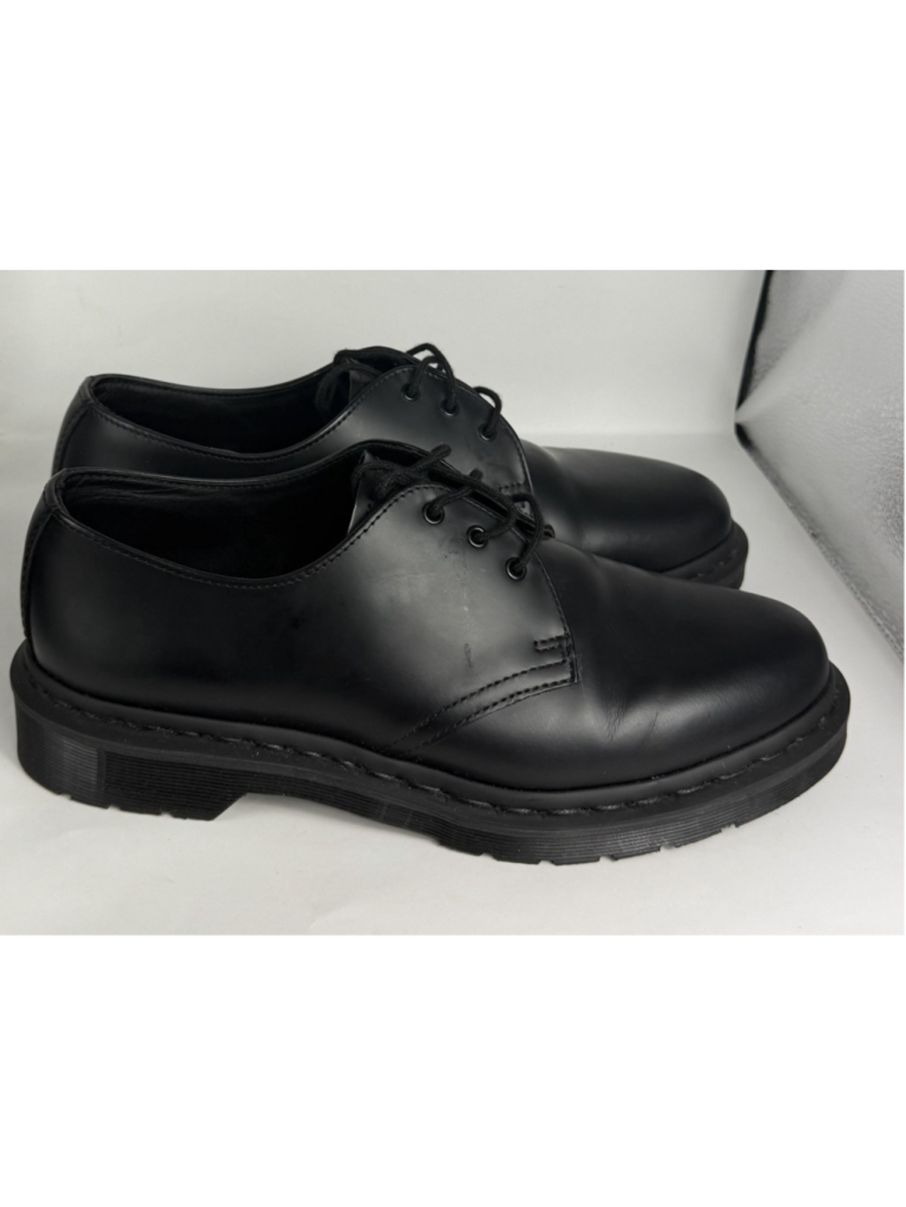 Doc Martens 1461 MONO Black Smooth Leather Oxford Shoes US 8 Mens